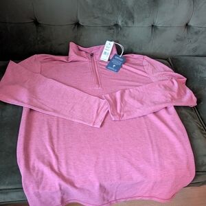 Tommy Bahama Coasta Vera Pink Half-Zip Pullover Long Sleeve